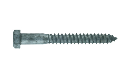 3/8"-7 x 5-1/2" Hex Lag Bolt Low Carbon Steel, Hot Dipped Galvanized (Box of 225)