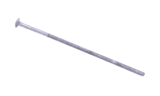1/2"-13 x 11" Carriage Bolt Low Carbon Steel, Hot Dipped Galvanized - 6" Thread (Package of 10)
