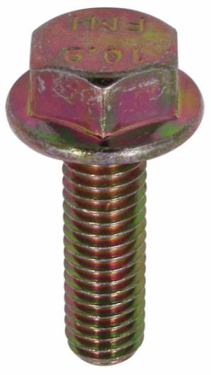 M6-1.0 x 20 Flange Bolt Din 6921, Grade 10.9, Zinc Yellow