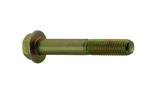M6-1.0 x 45 Flange Bolt Din 6921, Grade 10.9, Zinc Yellow
