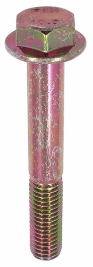 M10-1.5 x 90 Flange Bolt Din 6921, Grade 10.9, Zinc Yellow