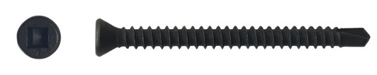 #6 x 1/2" Self-Drilling Trim Head Screw, Square Drive, Zinc (Box of 10000)