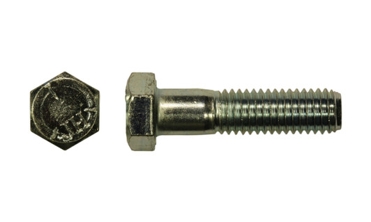 1/2"-13 x 4" Hex Cap Screw Grade 5, Zinc Clear - PT
