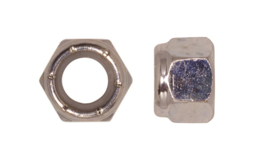 1-1/4"-12 UNF NTE Nylon Insert Lock Nut, Low Carbon Steel, Zinc Clear