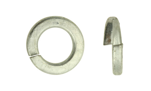 3/8" Regular Split Lock Washer, Low Carbon Steel, Hot Dipped Galvanized
