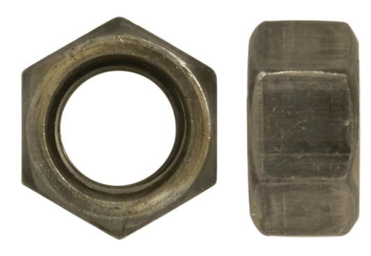 2"-4-1/2 UNC Finished Hex Nut, Grade 2, Steel, Plain