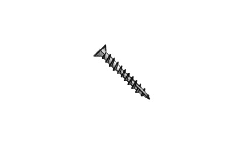 #8 x 3/4" Phillips Flat Head w/ Nibs Deep Thread Cabinet Screw, Type 17, Steel, Black Oxide - FT (Box of 11000)