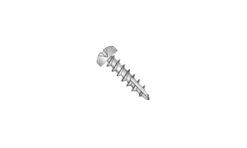 #7 x 5/8" Phillips Pan Head Deep Thread Cabinet Screw, Type 17, Steel, Zinc Clear - FT (Box of 8000)