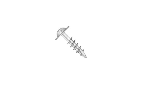 #10 x 3" Phillips Round Washer Head Deep Thread Cabinet Screw, Double Type 17, Steel, Zinc Clear - PT (Box of 2000)