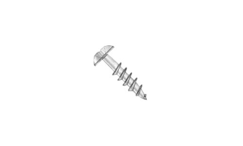 #8 x 7/16" Square Drive Truss Head Deep Thread Cabinet Screw, #6 Head, Steel, Zinc Clear - FT (Box of 10000)