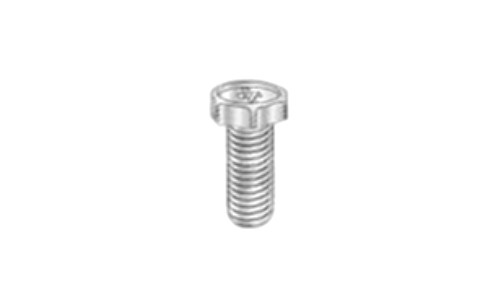 #6-32 x 3/4" Phillips Drive Indented Hex Head Machine Screw, Steel, Zinc Clear - FT (Box of 10000)