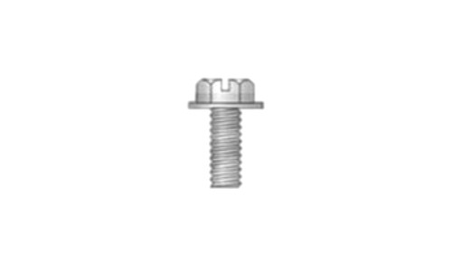 1/4"-20 x 2-1/2" Slotted Drive Hex Washer Head Machine Screw, Steel, Zinc Clear - FT (Box of 800)