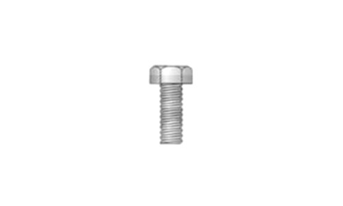 #12-24 x 5/8" Unslotted Drive Hex Washer, Serrated Machine Screw, Steel, Zinc Clear - FT (Box of 4000)