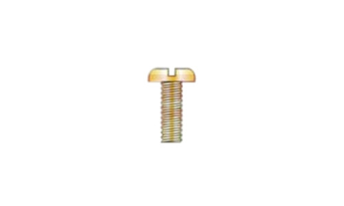 #4-40 x 1/4" Slotted Drive Pan Head Machine Screw, Steel, Zinc Yellow - FT (Box of 10000)