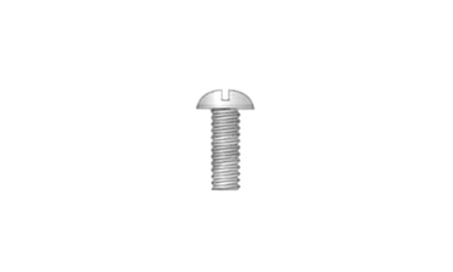 #8-32 x 5" Slotted Drive Round Head Machine Screw, Steel, Zinc Clear - FT (Box of 500)