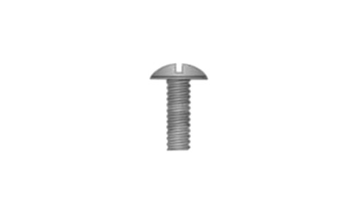 3/8"-16 x 3/4" Slotted Drive Truss Head, Serrated Machine Screw, Steel, Zinc Clear - FT (Box of 750)