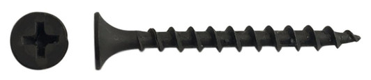 #8 x 1-5/8" Drywall Screw, Coarse Thread, Steel, Phosphate Coated, Phillips Drive