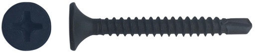 #7 x 1-5/8" Self-Drilling Drywall Screw, Bugle Phillips, Phosphate Coated
