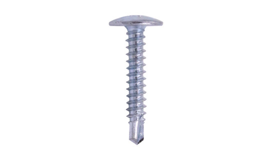 #6 x 1-3/4 Self-Drilling K-Lath Tek Screw, Zinc, Modified Truss Wafer Head, Phillips
