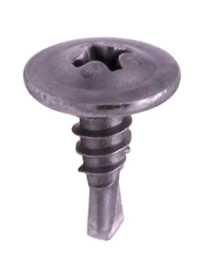 #8 x 1/2 Self-Drilling K-Lath Tek Screw, 410 Stainless Steel, Modified Truss Wafer Head, Phillips #8 x 1/2 Self-Drilling K-Lath Tek Screw, 410 Stainless Steel, Modified Truss Wafer Head, Phillips