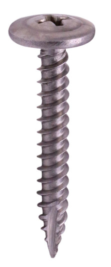 #8 x 1-1/4" K-Lath Modified Truss Wafer Head 305 Stainless Wood Deck Screw Type 17 #8 x 1-1/4" K-Lath Modified Truss Wafer Head 305 Stainless Wood Deck Screw Type 17