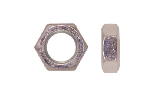 M20-2.50 Hex Jam Nut, Din 439B, Class 4, Zinc Clear