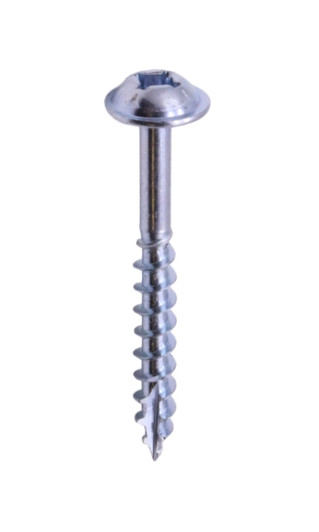 #8 x 1-1/4" Quadrex Drive Round Washer Head Deep Thread Cabinet Screw, Type 17, Steel, Zinc Clear - PT #8 x 1-1/4" Quadrex Drive Round Washer Head Deep Thread Cabinet Screw, Type 17, Steel, Zinc Clear - PT