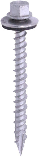 #10 x 1"  High Hex Washer Head w/ Neo Washer Pole Barn Screw, Type 17, Steel, Zinc Clear (1000 HR) #10 x 1"  High Hex Washer Head w/ Neo Washer Pole Barn Screw, Type 17, Steel, Zinc Clear (1000 HR)