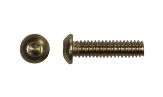 M8-1.25 x 40 mm Button Head Socket Cap Screw, ISO 7380, (A2) 18-8 Stainless Steel - FT