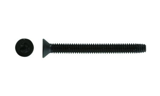 5/16"-18 x 4 Type F - Floor Board Screw Flat Head Torx (6-Lobe), Steel Black Phosphate