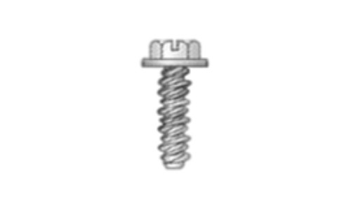 #8-18 x 1-1/4" Slotted Hex Washer Head Sheet Metal Screw, High-Low Thread, Steel, Zinc Plated #6 Head (Box of 4000)