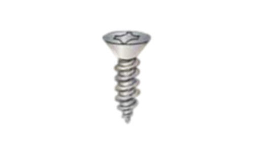 #7-19 x 1" Phillips Flat Head Sheet Metal Screw, Type AB, Steel, Zinc Plated  (Box of 8000)
