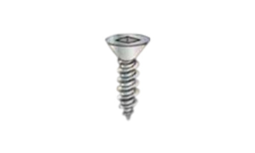 #8-18 x 5/8" Square Flat Head Sheet Metal Screw, Type AB, Steel, Zinc Plated  (Box of 10000)