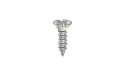 #10-16 x 1" Slotted Flat Head Sheet Metal Screw, Type AB, Steel, Zinc Plated  (Box of 5000)