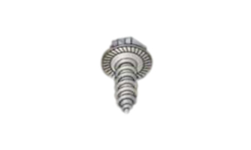 #10-16 x 1-1/4" Slotted Serrated Hex Washer Head Sheet Metal Screw, Type AB, 18-8 Stainless Steel  (Box of 1500)