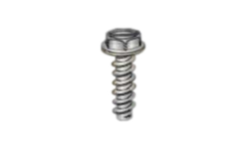#8-18 x 1-3/4" Slotted Hex Washer Head Sheet Metal Screw, Type B, Steel, Zinc Plated  (Box of 2500)
