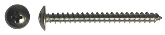 #10-12 x 3/8" Phillips Truss Head Sheet Metal Screw, Type A, Steel, Zinc Plated