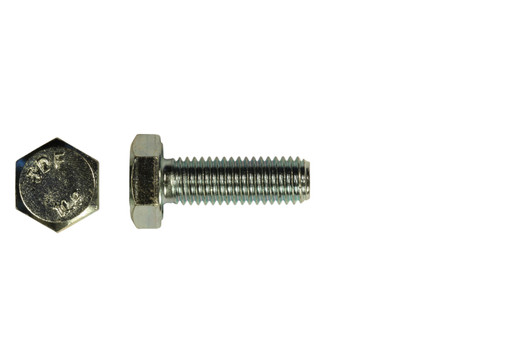 M8-1.25 x 35 mm Hex Cap Screw Grade 10.9 Zinc Plated DIN 933/ISO 4017 (FT)