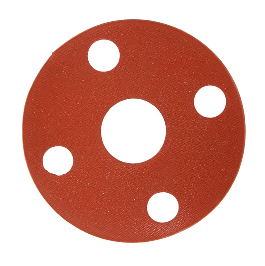 Red Rubber (SBR) Gasket - 1-1/4" 300# FF 1/8" (5.25 in OD)