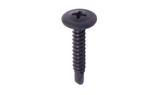 #6 x 3/8 Self-Drilling K-Lath Tek Screw, Black Phosphate, Modified Truss Wafer Head, Phillips (Box of 8000)