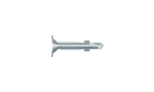#10-24 x 1-7/16 Wafer head Phillips Tek Screw #3 Point with Wings, Steel Zinc   (Case of 3000)