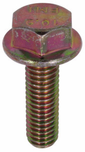 M6-1.0 x 25 Flange Bolt Din 6921, Grade 10.9, Zinc Yellow ((Box of 2400))