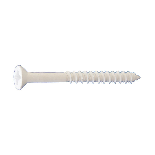 1/4 X 3-1/4 PHILLIPS TRIM CONCRETE SCREWS BULK DAGGER-GUARD WHITE (Box of 1000)