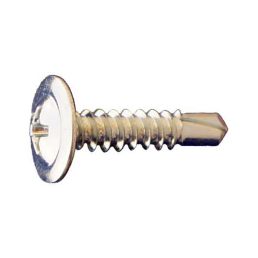 8 X 1-7/8 PHILLIPS MODIFIED TRUSS WAFER SELF DRILL SCREWS ZINC (Box of 3000)