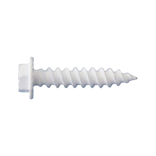 10 X 2 UNSLOTTED HEX WASHER HEAD W/SERRATIONS SHEET METAL SCREWS DAGGER-GUARD WHITE (Box of 2500)