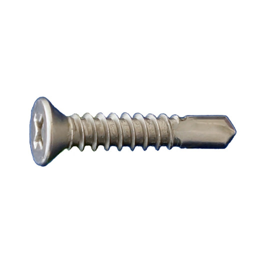 8 X 1-1/4 PHILLIPS FLAT HEAD SELF DRILL SCREWS 410 STAINLESS STEEL (Box of 5000)