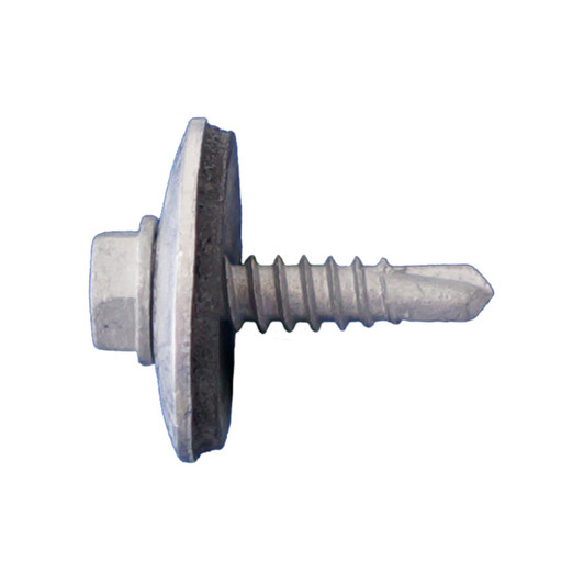 8 X 3/4 HEX WASHER HEAD SELF DRILL SCREWS W/ 3/4" OD ALUMINUM WASHER DAGGER-GUARD (Box of 3000)