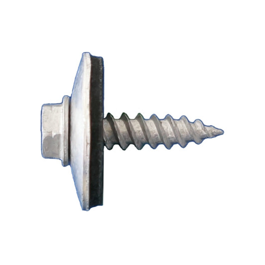 8 X 3/4 HEX WASHER HEAD SHEET METAL SCREWS W/ 3/4" OD ALUMINUM WASHER DAGGER-GUARD (Box of 3000)