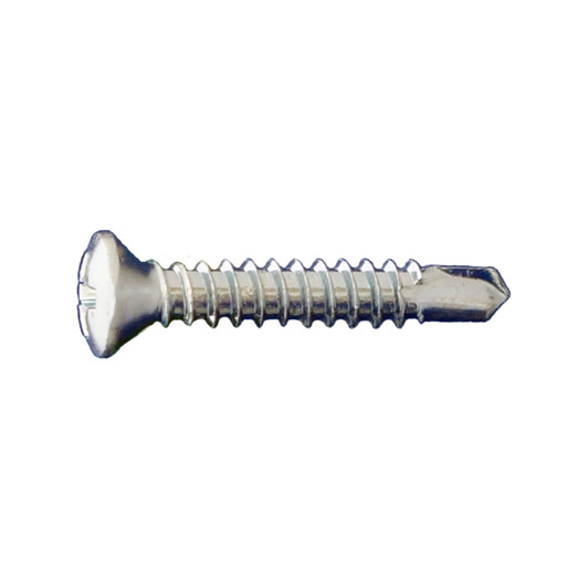 8 X 1-1/4 PHILLIPS OVAL HEAD SELF DRILL SCREWS ZINC (Box of 5000)