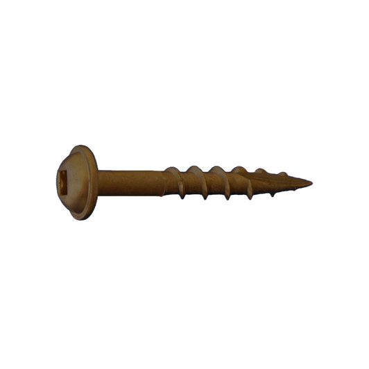 8 X 2-1/2 SQUARE ROUND WASHER HEAD TYPE 17 COARSE WOOD SCREWS LUBRICIZED (Box of 2000)